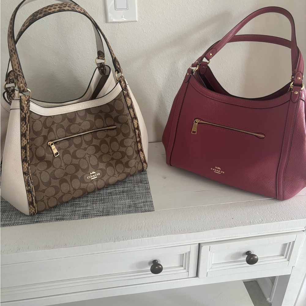 Coach Brown and Pink Shoulder Bags